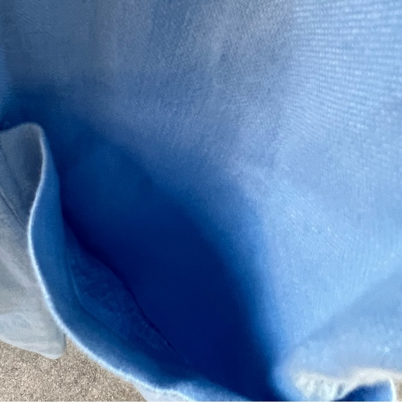 SUNO Blue Linen Cropped Duster Jacket | Open Front | One Size | Patch Pockets - Picture 9 of 11